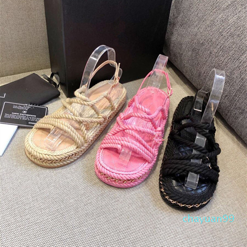 2021 hemp rope woven metal chain women's flat sandals slipper designer fashion soft luxury elegant simple material shoes comfortable 2021, Apricot
2021 hemp rope woven metal chain women's flat sandals slipper designer fashion soft luxury elegant simple material shoes comfortable 2021, Apricot