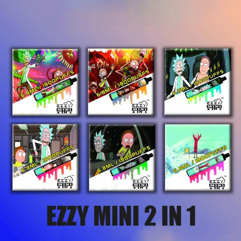 Authentic Ezzy MINI 2 in 1 Disposable Pod Device 6.8ml Vape Pen Kit 800 mAh battery 1800puffs dual vape VS BY2 Disposable
Authentic Ezzy MINI 2 in 1 Disposable Pod Device 6.8ml Vape Pen Kit 800 mAh battery 1800puffs dual vape VS BY2 Disposable