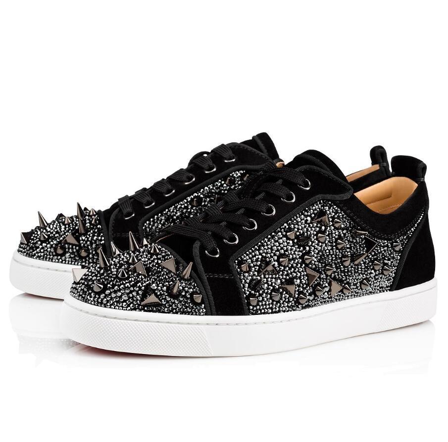 Black Pik Spikes + Rhinestone Sneakers Shoes For Women,Men Casual Red Bottom Junior Luxury Designer Walking With Box
Black Pik Spikes + Rhinestone Sneakers Shoes For Women,Men Casual Red Bottom Junior Luxury Designer Walking With Box