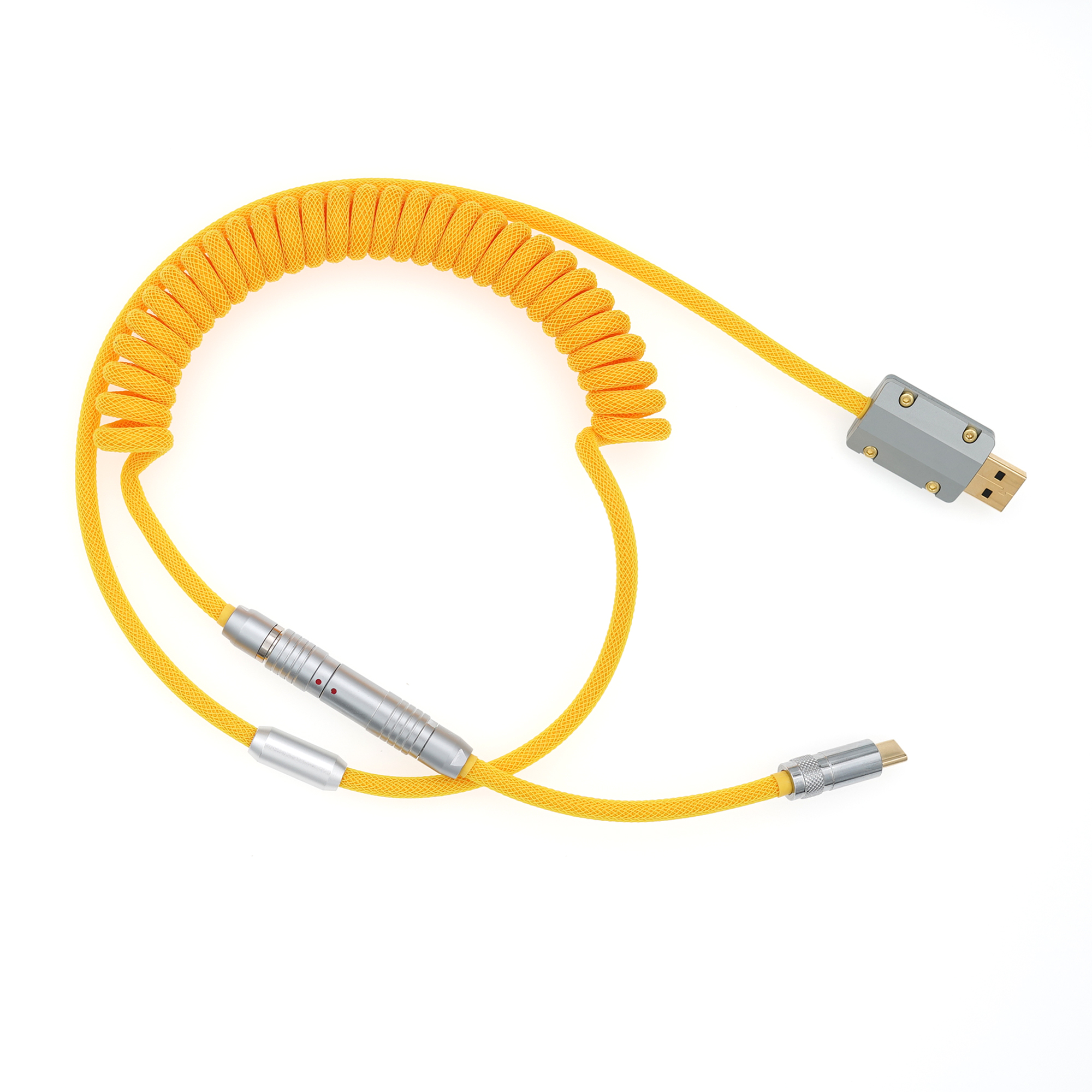 GeekCable Handmade Customized Mechanical Keyboard Data Cable Theme Canoe Volt Electrophoresis Yellow