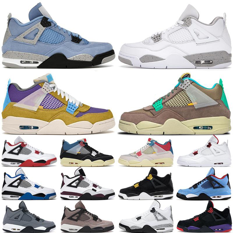 2021 Top University Blue Jumpman 4 4s Womens Mens Basketball Shoes Cream White x Sail Bred Fire Red Neon Black Cat Metallic Purple Trainers Sneakers, As photo 1
2021 Top University Blue Jumpman 4 4s Womens Mens Basketball Shoes Cream White x Sail Bred Fire Red Neon Black Cat Metallic Purple Trainers Sneakers, As photo 1