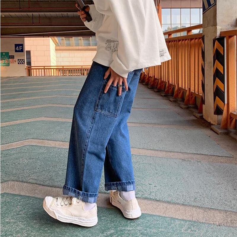 2021 New Both Sides Wearable Men's Fashion Retro Wide-leg Men Streetwear Hip-hop Straight Plaid Jeans Trousers Zn95, Blue
2021 New Both Sides Wearable Men's Fashion Retro Wide-leg Men Streetwear Hip-hop Straight Plaid Jeans Trousers Zn95, Blue