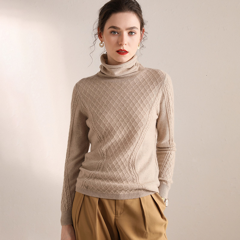 2021 New Female Autumn Winter Pullover Warm Long Sleeve Turtleneck Thickening Women' 100% Cashmere Knitting Jumper Women Sweater Mvcf, Medium camel
2021 New Female Autumn Winter Pullover Warm Long Sleeve Turtleneck Thickening Women' 100% Cashmere Knitting Jumper Women Sweater Mvcf, Medium camel