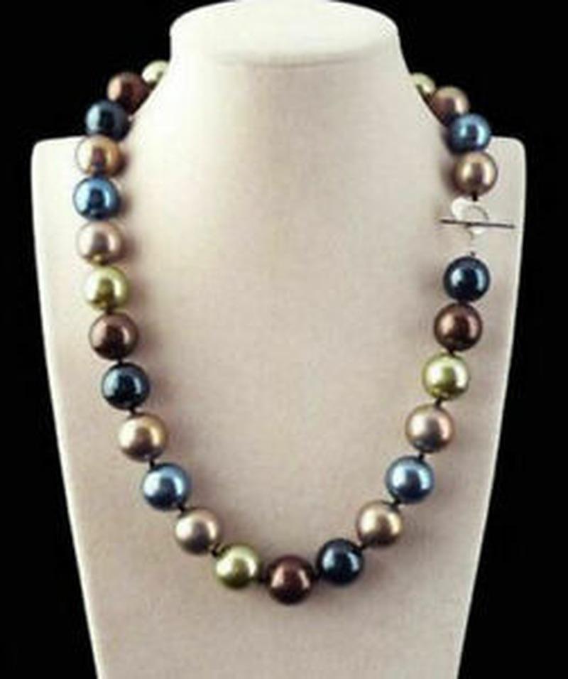 Chains Rare Huge 10mm Genuine Multicolor Round South Sea Shell Pearl Necklace 18'', Silver
Chains Rare Huge 10mm Genuine Multicolor Round South Sea Shell Pearl Necklace 18'', Silver