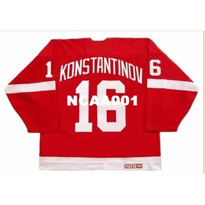 001 #16 VLADIMIR KONSTANTINOV Detroit Red Wings Vintage Retro Hockey Jersey or custom any name or number retro Jersey, White
001 #16 VLADIMIR KONSTANTINOV Detroit Red Wings Vintage Retro Hockey Jersey or custom any name or number retro Jersey, White