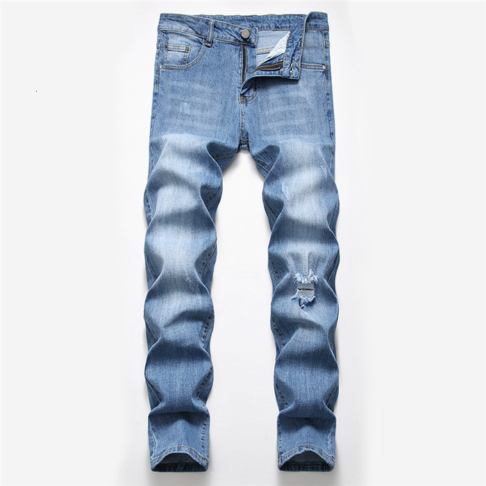 men's jeans spring new ripped jeans for classic man fashion designer casual thin light blue fitting pants, 530-1 9rxx
men's jeans spring new ripped jeans for classic man fashion designer casual thin light blue fitting pants, 530-1 9rxx