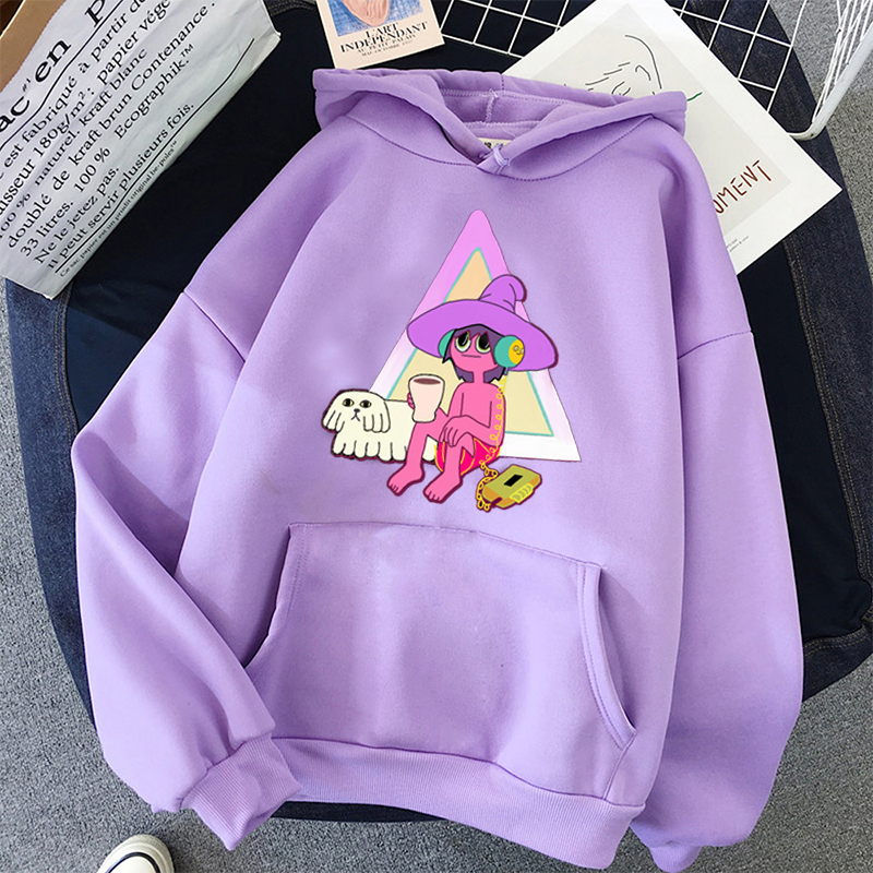 midnight gospel crazy Leisure Oversize Pullovers Korean Hoodies Women Hooded Warm Kawaii Womens Loose Streetwear Sweatshirts 201217
