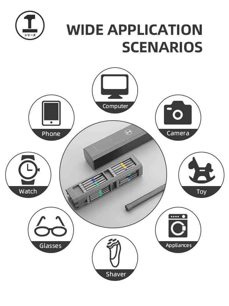 Screwdriver Kit 30 40 44 Precision Magnetic Bits Dismountable Screw Driver Set Mini Tool Case For Smart Home PC Phone Repair 211117187702