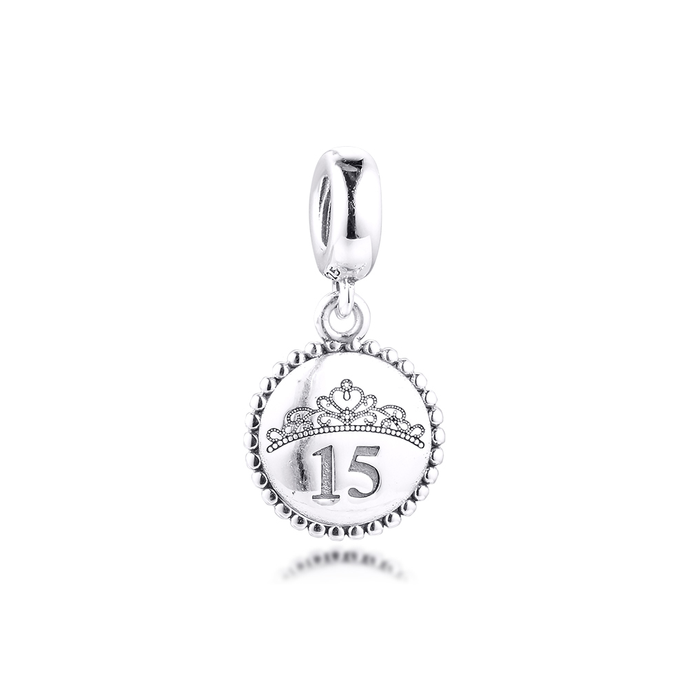 100% Real 925 Sterling Silver 15 Years Dangle Charms Fits Original Pandora Bracelet Metal Beads for Jewelry Making berloques Q0531
100% Real 925 Sterling Silver 15 Years Dangle Charms Fits Original Pandora Bracelet Metal Beads for Jewelry Making berloques Q0531