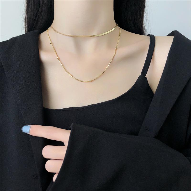 Chokers Flat Cold Wind Snake Chain Necklace Double Contracted Short Of Clavicle Female Temperament Ins Small Design
Chokers Flat Cold Wind Snake Chain Necklace Double Contracted Short Of Clavicle Female Temperament Ins Small Design