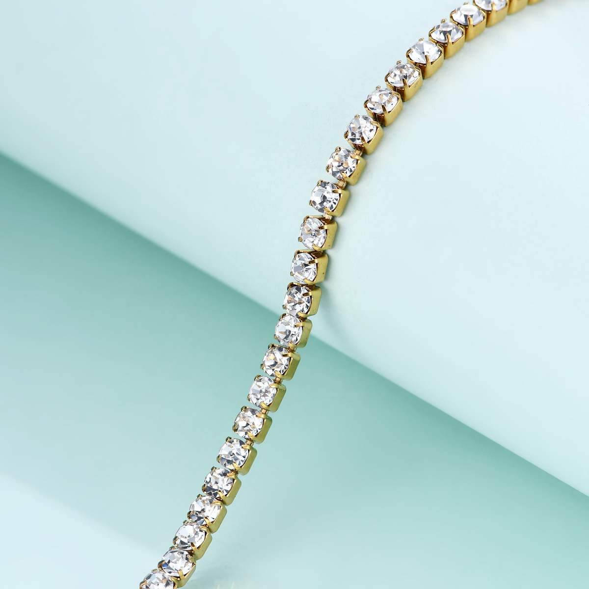 Women Stainless Steel Tennis Bracelet Cubic Zirconia Stones Crystals Hip Hop Jewelry 19cm304v7390928