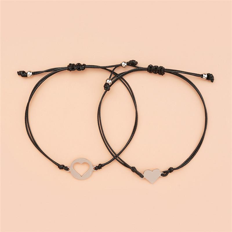 Charm Bracelets 2pcs/set Mothers' Day Bracelet 2Pairs/Set Stainless Steel Hollow Heart Pendant Adjustable Rope Chain For Mom Jewelry, Golden;silver
Charm Bracelets 2pcs/set Mothers' Day Bracelet 2Pairs/Set Stainless Steel Hollow Heart Pendant Adjustable Rope Chain For Mom Jewelry, Golden;silver