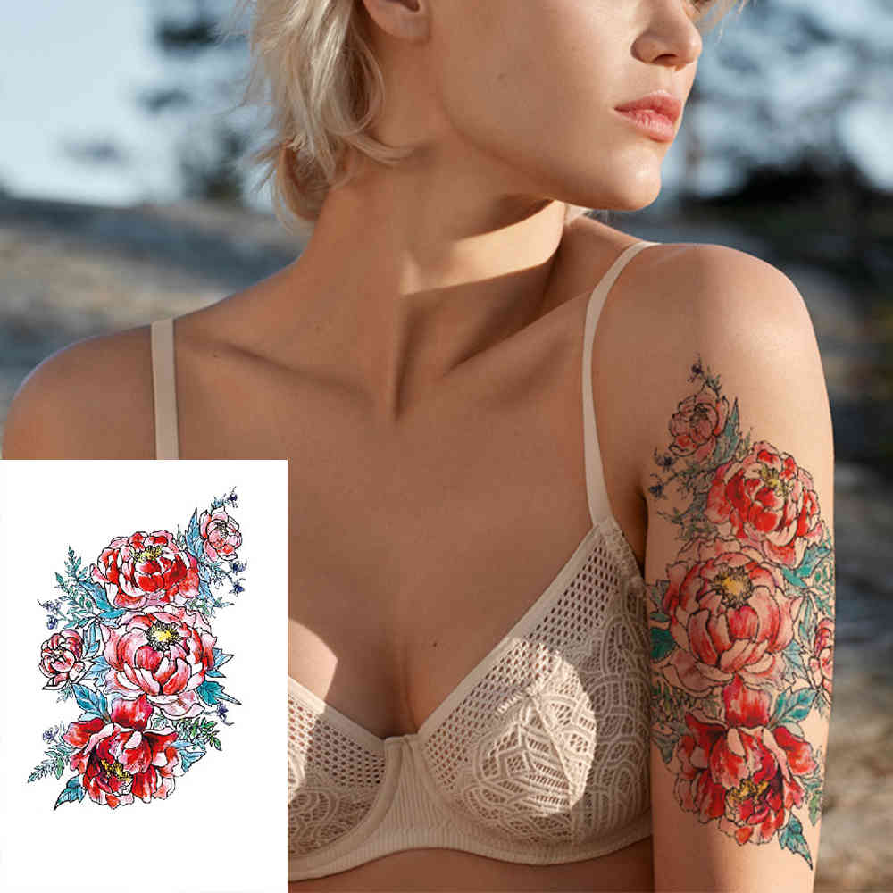 Waterproof Stickers Bikini Peony and Body Art Flower Pink Fake Water Transfer Temporary Tattoo Leg Arm
Waterproof Stickers Bikini Peony and Body Art Flower Pink Fake Water Transfer Temporary Tattoo Leg Arm