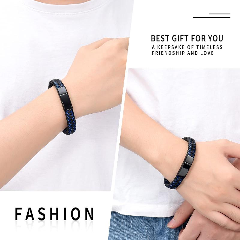 Bangle Cremation Jewelry Urn Bracelet For Ashes Women Men Keepsake Memorial Cuff Braided Leather Wristband Gift