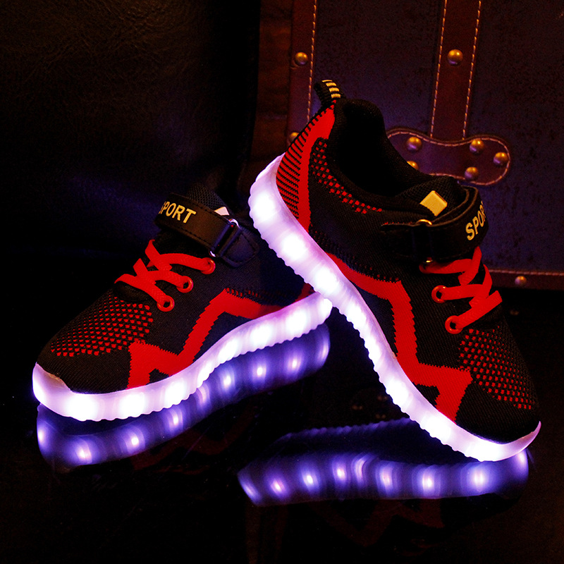 Size 25-37 Children Led Light Up Casual Sneakers Boys Hook Loop Wear-resistant Glowing Shoes Girls Sneakers with Luminous Sole, Black
Size 25-37 Children Led Light Up Casual Sneakers Boys Hook Loop Wear-resistant Glowing Shoes Girls Sneakers with Luminous Sole, Black