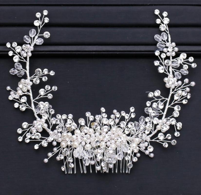 Hair Clips & Barrettes 2021 Elegant White Wedding Women Headpieces Pearls Rhinestone Comb Bridal Veil Accessories Headdress Jewelry, Golden;silver
Hair Clips & Barrettes 2021 Elegant White Wedding Women Headpieces Pearls Rhinestone Comb Bridal Veil Accessories Headdress Jewelry, Golden;silver