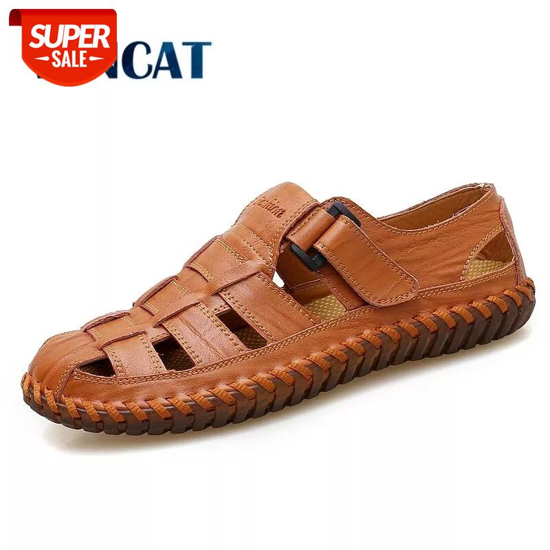 VANCAT New Summer Men Sandals 2019 Leisure Beach Men Shoes High Quality Genuine Leather Sandals The Men's Big size 39-47 #Be7g, Black
VANCAT New Summer Men Sandals 2019 Leisure Beach Men Shoes High Quality Genuine Leather Sandals The Men's Big size 39-47 #Be7g, Black