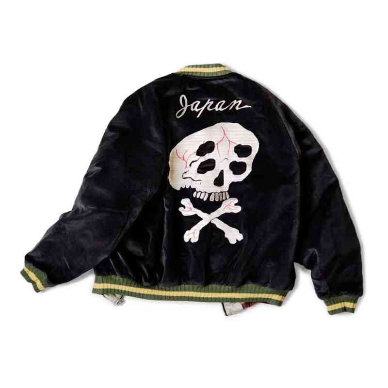21aw Kapital Hirata Hehong velvet with cotton vulcanized biezhen Yokosuka skeleton embroidery jacket, Black
21aw Kapital Hirata Hehong velvet with cotton vulcanized biezhen Yokosuka skeleton embroidery jacket, Black
