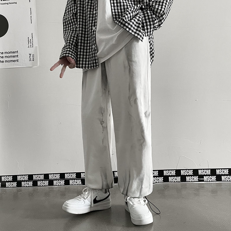 2021 New Spring Cotton Casual Men's Fashion Printing Wide-leg Men Streetwear Korean Hip-hop Straight Pants Mens Trousers Vwcn, White
2021 New Spring Cotton Casual Men's Fashion Printing Wide-leg Men Streetwear Korean Hip-hop Straight Pants Mens Trousers Vwcn, White