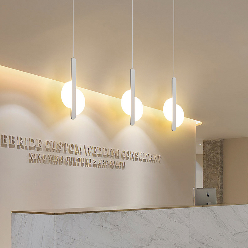 Modern Art Long Cable Bedside Hanging Lamp Acrylic Sconces Bar Office Bedroom Pendant Lights Warm white Light