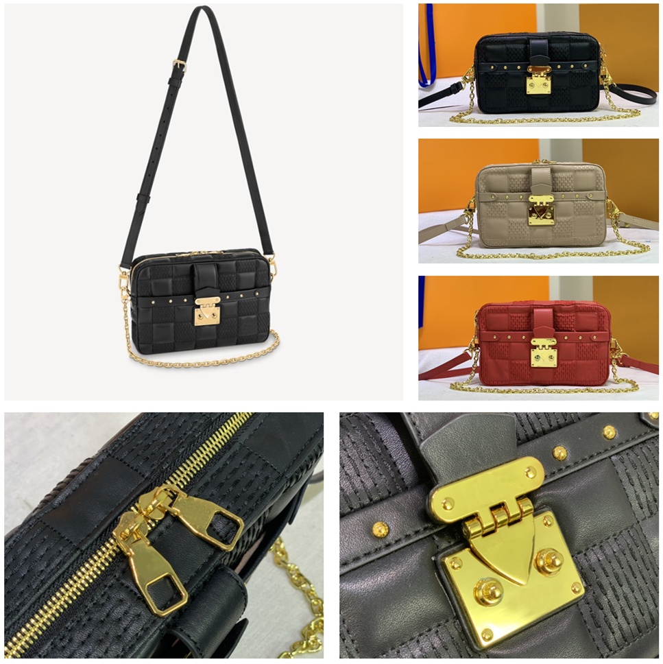 New high quality handbag designer bag Women wallet Damier quilted padded sheepskin embroidered oversized pattern with S-lock lock, Red
New high quality handbag designer bag Women wallet Damier quilted padded sheepskin embroidered oversized pattern with S-lock lock, Red