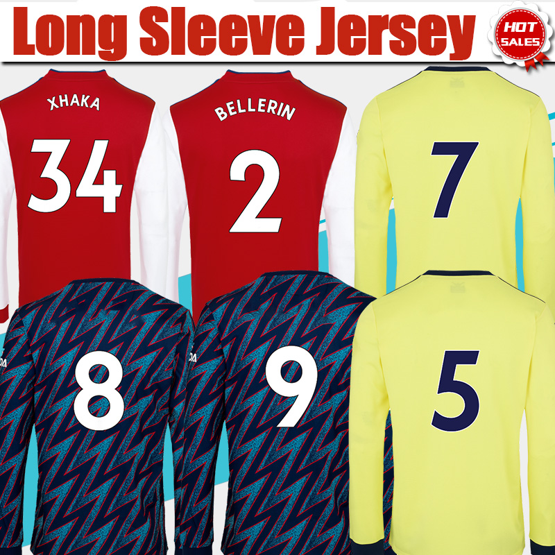 Long Sleeve Gunners Home Red Soccer Jersey 21/22 A K A Away Yellow Soccer shirt 2021/2022 3rd Full Sleeve Football Uniform Men adult
Long Sleeve Gunners Home Red Soccer Jersey 21/22 A K A Away Yellow Soccer shirt 2021/2022 3rd Full Sleeve Football Uniform Men adult