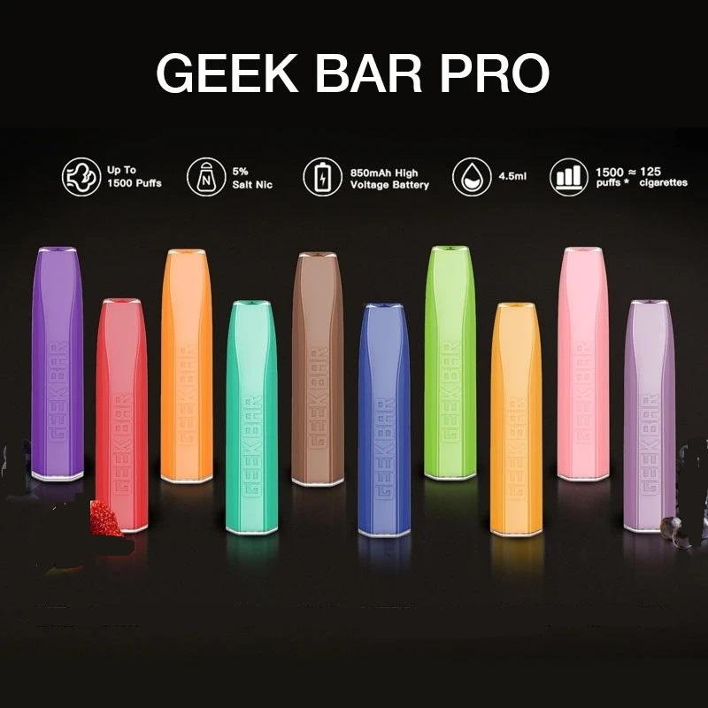 GEEK BAR Pro Disposable Vape E cigarettes 1500 Puffs Pen 4.5ml Prefilled pods Cartridge 850mAh Battery Starter Kit VS ELF bang xxl kangvape
GEEK BAR Pro Disposable Vape E cigarettes 1500 Puffs Pen 4.5ml Prefilled pods Cartridge 850mAh Battery Starter Kit VS ELF bang xxl kangvape