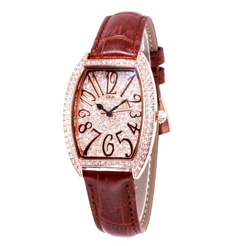 Wristwatches GEDI YH-12010 Ladies Vintage Watch Fashion Unique Square Design Water Diamond Quartz, Brown
Wristwatches GEDI YH-12010 Ladies Vintage Watch Fashion Unique Square Design Water Diamond Quartz, Brown