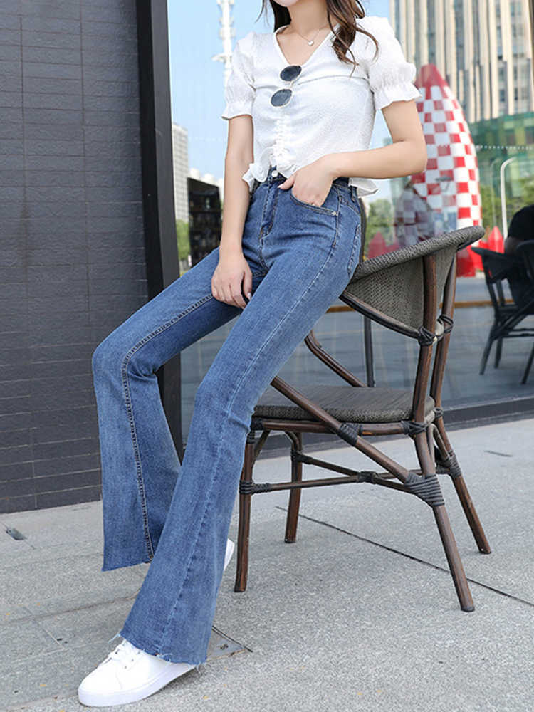 Womens jeans Flared Jeans high waist Mom woman trouse jean Jean women clothing pants undefined Pants traf grunge 210922