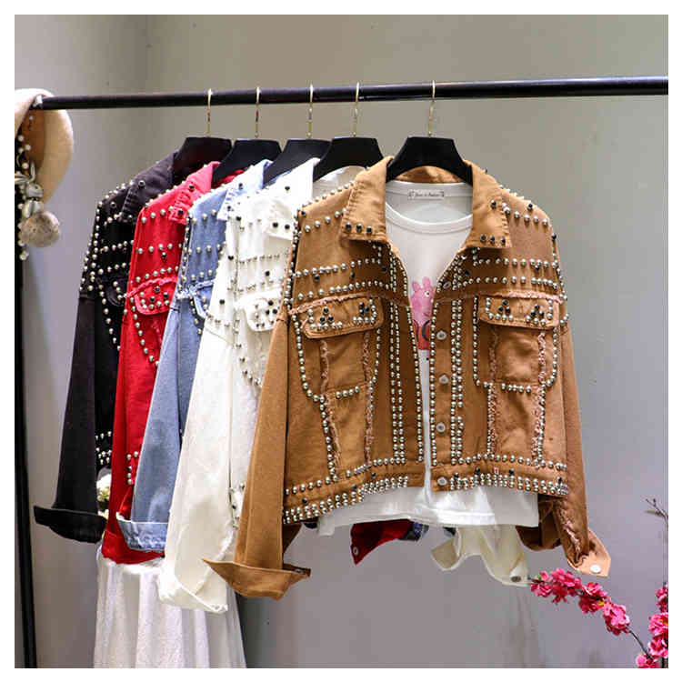 Women's Jackets Female rivet jean jacket, baggy casual, short, for students, Autumn MS2D, 1# shoe box
Women's Jackets Female rivet jean jacket, baggy casual, short, for students, Autumn MS2D, 1# shoe box