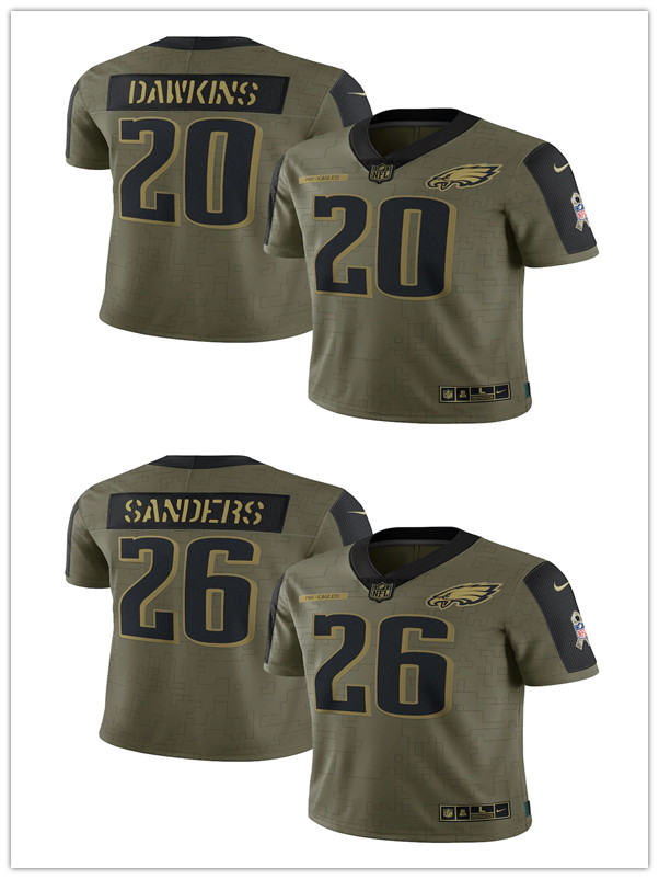 PhiladelphiaEaglesMEN WOMEN YOUTH Miles Sanders Brian Dawkins 2021 Salute To Service Limited football Jersey
PhiladelphiaEaglesMEN WOMEN YOUTH Miles Sanders Brian Dawkins 2021 Salute To Service Limited football Jersey