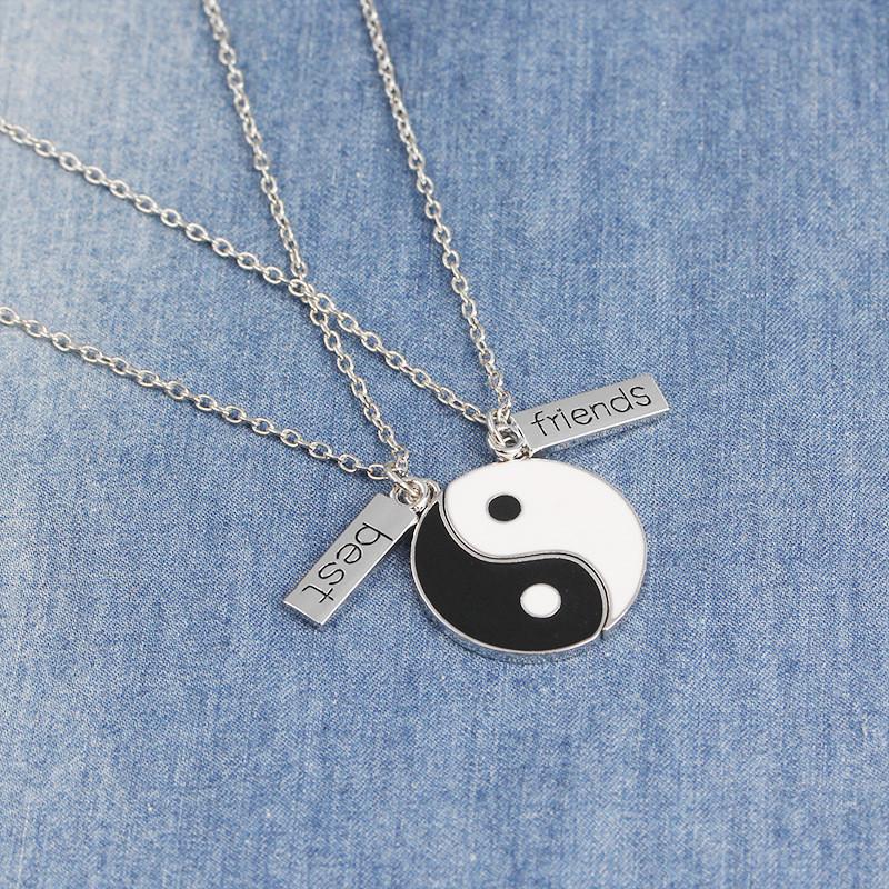 Pendant Necklaces Charmsmic 2pcs/set Friends Charm For Lovers Friendship Sisters Silver Chain Handmade Jewellery Decoration Gifts
Pendant Necklaces Charmsmic 2pcs/set Friends Charm For Lovers Friendship Sisters Silver Chain Handmade Jewellery Decoration Gifts
