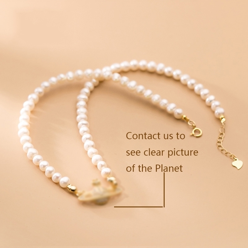 925 sterling silver Pearl Necklace Female Simple Graceful Diamond Planet Sweet Retro Clavicle choker chains
925 sterling silver Pearl Necklace Female Simple Graceful Diamond Planet Sweet Retro Clavicle choker chains
