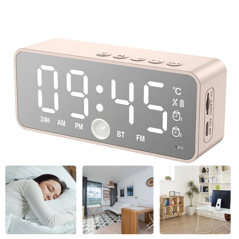 Portable Speakers Wireless Speaker Alarm Clock Sound Box HD Loudspeaker Desktop Support Bluetooth 32GB TF With Mirror FM For Room Office
Portable Speakers Wireless Speaker Alarm Clock Sound Box HD Loudspeaker Desktop Support Bluetooth 32GB TF With Mirror FM For Room Office