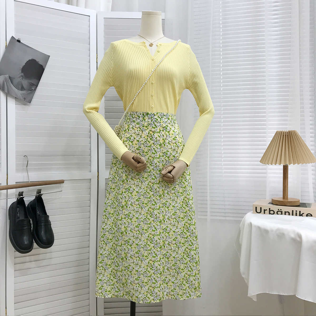 Floral Purple Print Ruffle Pleated Long Skirts Summer Women Korean Style Streetwear Drawstring Elastic Waist Midi Skirt 210619