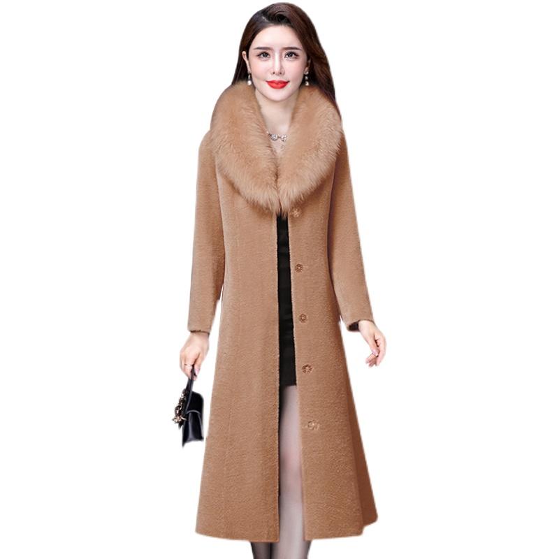 Women's Fur & Faux Mother Winter Mid-length Sheep Shearing Coat Women 2022 Lady Noble Loose Single-breasted Collar Outwear QC167, Black
Women's Fur & Faux Mother Winter Mid-length Sheep Shearing Coat Women 2022 Lady Noble Loose Single-breasted Collar Outwear QC167, Black