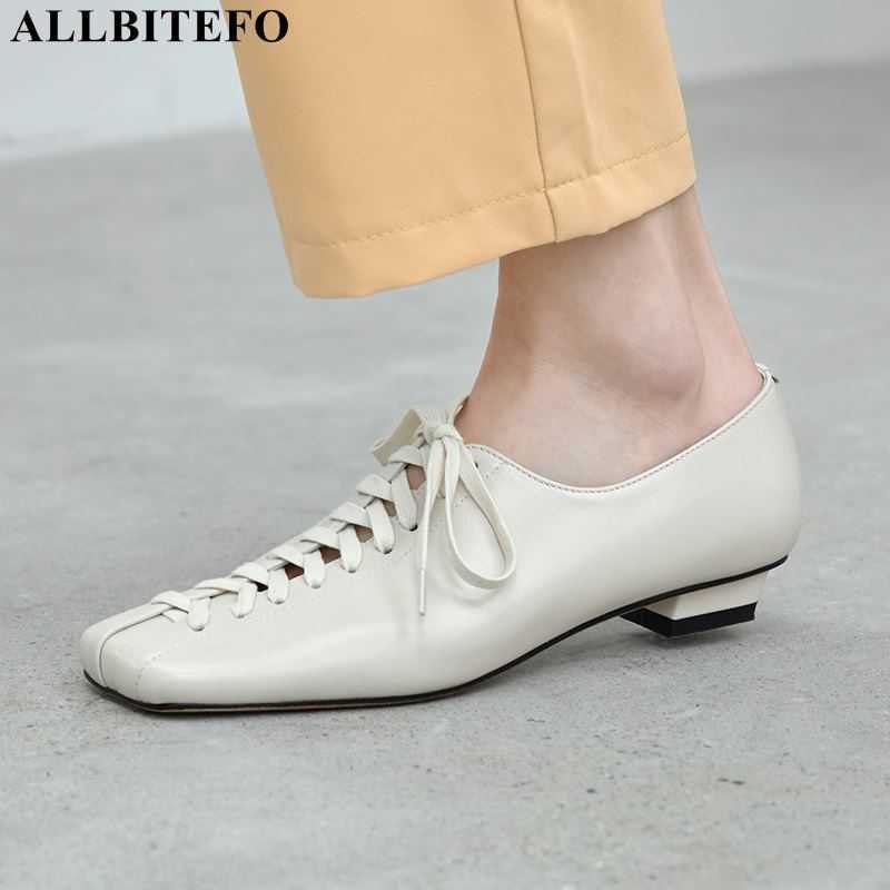 ALLBITEFO corss-tied sheepskin genuine leather women heels shoes square toe fashion casual women low heel shoes high heels 210611, As picture 
ALLBITEFO corss-tied sheepskin genuine leather women heels shoes square toe fashion casual women low heel shoes high heels 210611, As picture