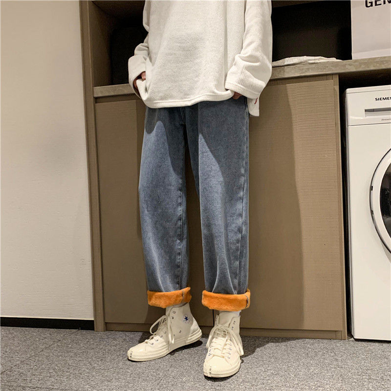 2021 New Winter Plus Veet Thick Men's Warm Fashion Casual Wide-leg Jeans Men Streetwear Loose Hip-hop Straight Denim Pants Mens Kbic, Velvet light blue
2021 New Winter Plus Veet Thick Men's Warm Fashion Casual Wide-leg Jeans Men Streetwear Loose Hip-hop Straight Denim Pants Mens Kbic, Velvet light blue