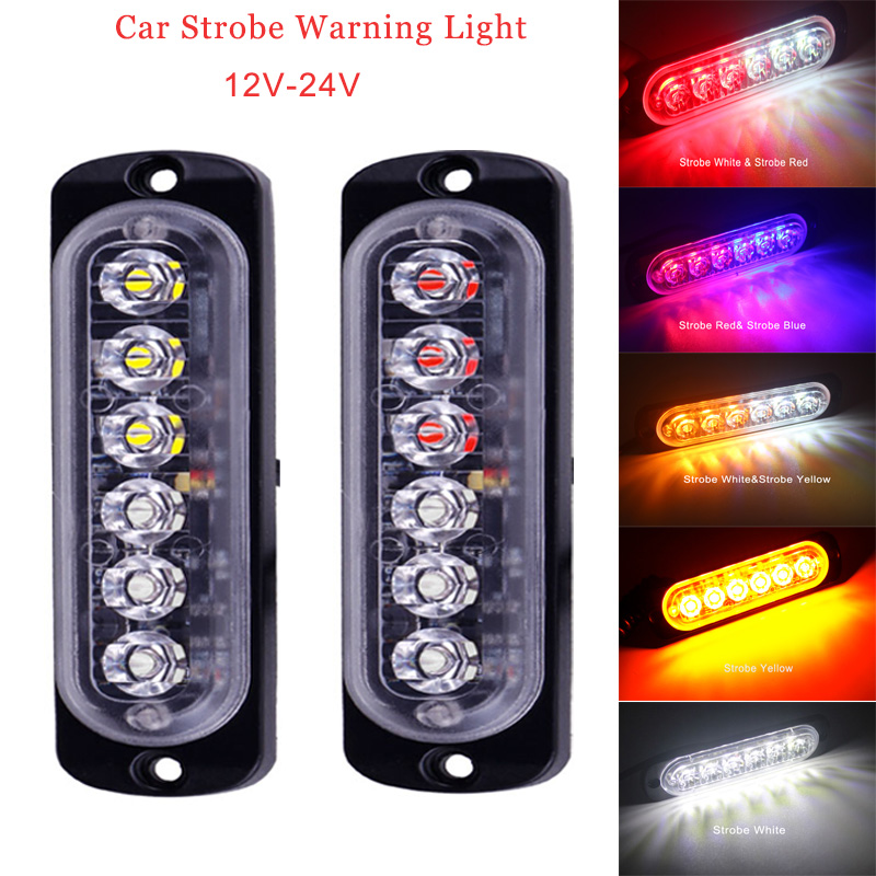 Strobe Warning Light 12-24V 6LED Trucks Ambulance Lamp Ultra-thin Car LED Side Marker Lights Police Flash Emergency Light, Red blue
Strobe Warning Light 12-24V 6LED Trucks Ambulance Lamp Ultra-thin Car LED Side Marker Lights Police Flash Emergency Light, Red blue