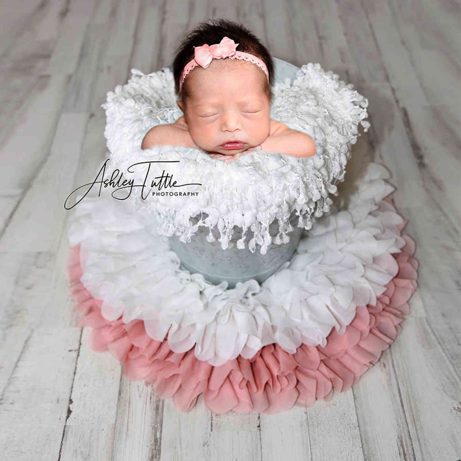 Blossom Soft Chiffon born Blanket Stuffer Basket Filler Backdrop Po Props Baby Session Mat Fotografia 211105