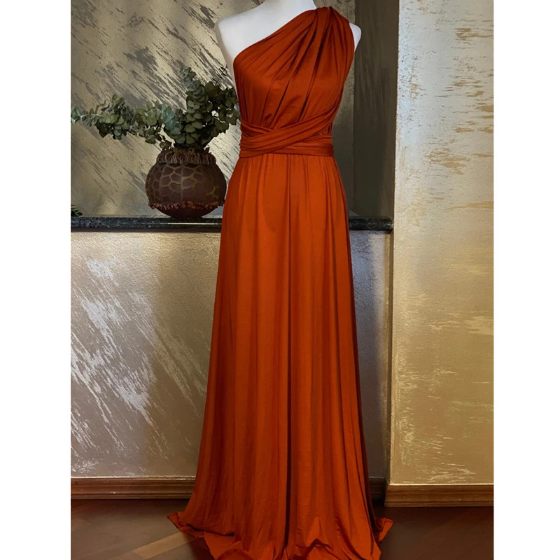 Stain Bridesmaid Dress One shoulder Sleeveless Customizable Fashion Women Dresses Wedding Guest Prom Gowns Evening Gown