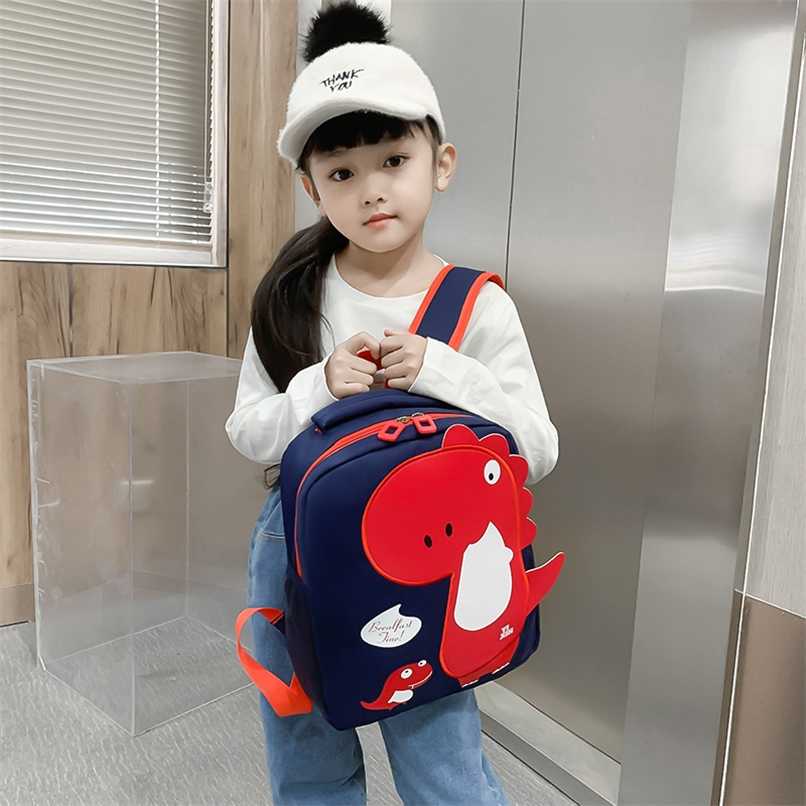 Boy Cartoon Animal Backpack Children Cute Toddler Kid Girl Nursery kindergarten School Bag 211025