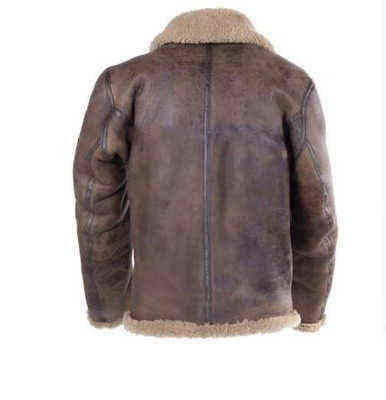 Winter Men Lamb Wool Lined Leather Jacket Parka Outwear Coat Men Retro Fur Locomotive Jacket Zipper PU Leather Coat Warm 211111