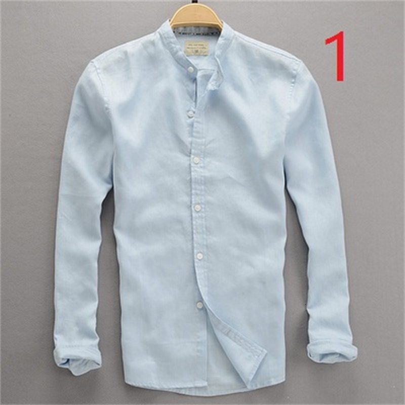 2021 New Spring and Autumn Small Stand Collar Shirt Men's Slim Long Sleeves Solid Color Round Neck Cotton Linen Casual Whit 1dd5
2021 New Spring and Autumn Small Stand Collar Shirt Men's Slim Long Sleeves Solid Color Round Neck Cotton Linen Casual Whit 1dd5