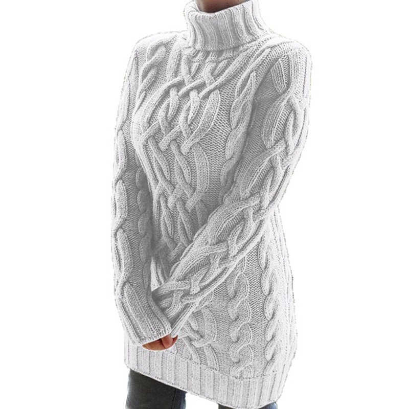 Woman Femme Chandails Korean Women's Turtleneck Pullover Sweaters Long Sleeve Knitted Black Slim Fit Thick Women 210604