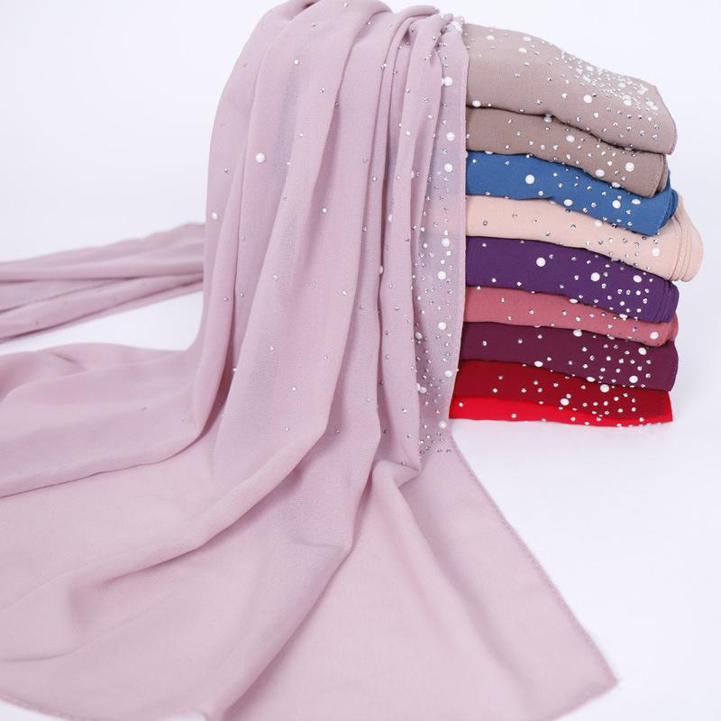 Scarves Malaysia Monochrome Rhinestone Long Scarf Porcelain Jewelry Pearl Chiffon High Quality Four Seasons Decorate, Blue;gray
Scarves Malaysia Monochrome Rhinestone Long Scarf Porcelain Jewelry Pearl Chiffon High Quality Four Seasons Decorate, Blue;gray