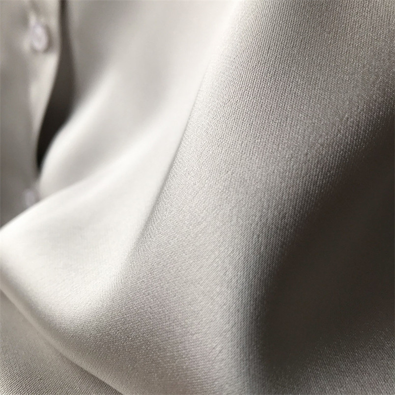 Autumn Women Satin Black Blouse Shirt Vintage Long Sleeves Femme V Neck Street Shirts Elegant Fashion Blouse Shirts 210225