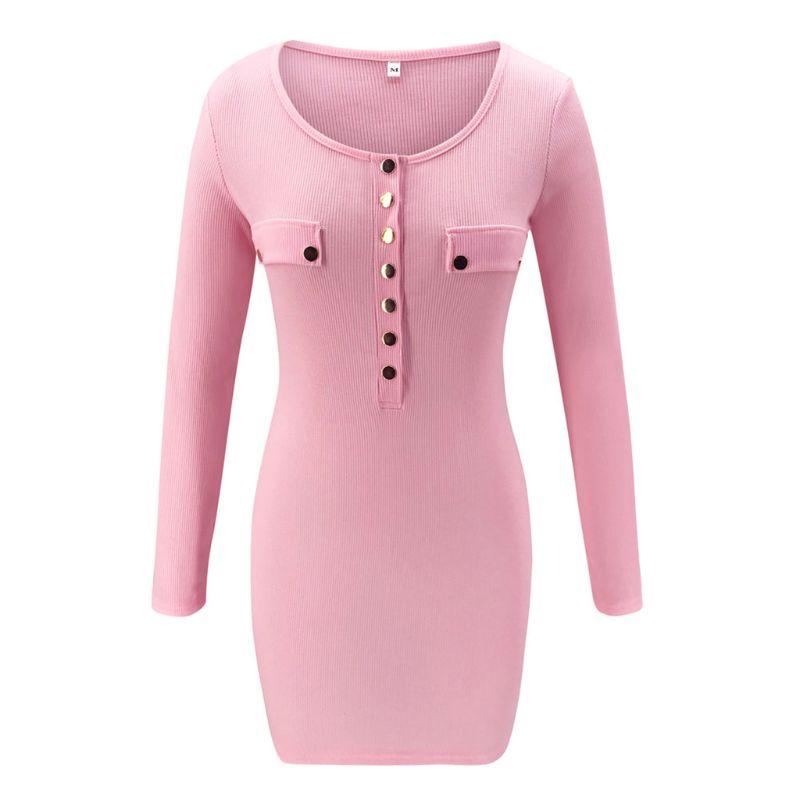 Casual Dresses Women Long Sleeve Club Autumn Button Ribbed Pencil Party Bandage Sexy Office Dress Bodycon Female Short Mini N2UE, Black
Casual Dresses Women Long Sleeve Club Autumn Button Ribbed Pencil Party Bandage Sexy Office Dress Bodycon Female Short Mini N2UE, Black