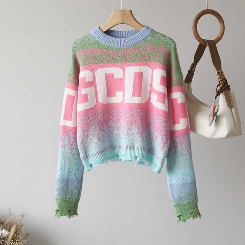 O-neck Letter Streetwear Women Sweaters Autumn Casual Tassel Knitted Pullovers 210712wtt