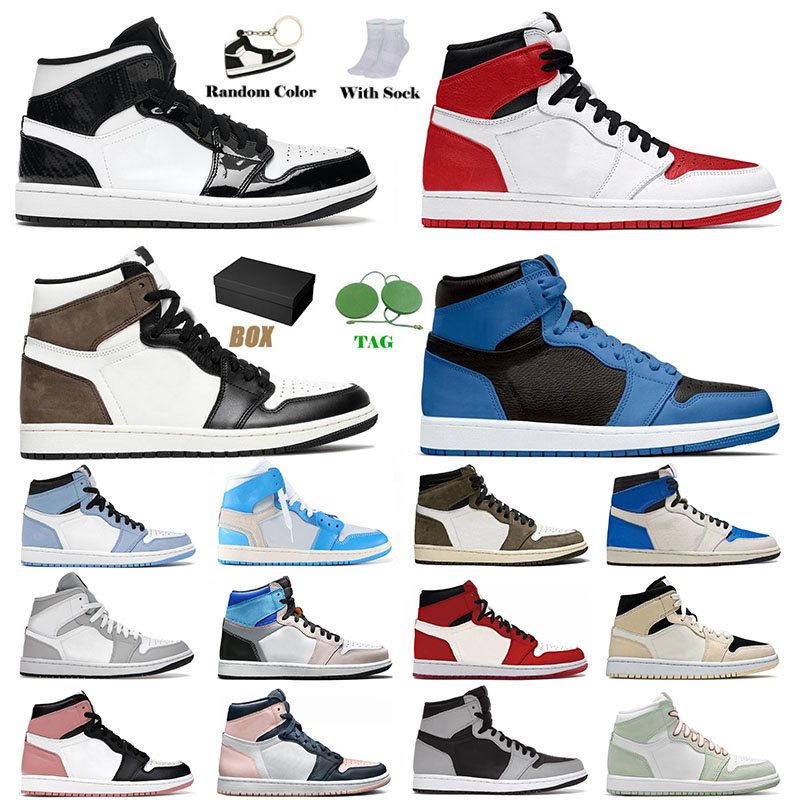 Top High Quality Jumpman 1 1s Mens Womens Basketball Shoes University Blue OG Dark Mocha Cactus Jack Heritage Mid Carbon Fiber Dutch Green Trainers Designer Sneakers, A12 high og dark mocha 36-46
Top High Quality Jumpman 1 1s Mens Womens Basketball Shoes University Blue OG Dark Mocha Cactus Jack Heritage Mid Carbon Fiber Dutch Green Trainers Designer Sneakers, A12 high og dark mocha 36-46